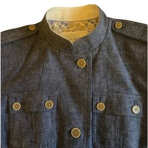 Banana Republic Blue Blazer with Gold Buttons